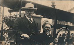 Rare President Roosevelt with Art Smith in biplane. PPIE Original Photograph