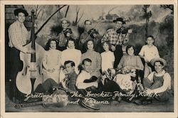 Greetings from the Crocket Family, K.N.X. and Peruna. 1935 calendar Performers & Groups Postcard Postcard Postcard