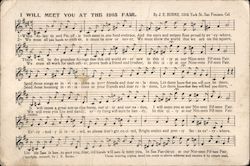 Music: I Will Meet You At The 1915 Fair Postcard