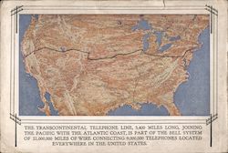 Transcontinental Telephone Line Postcard