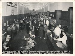 Bradley's 5 and 10. Longest bar in the world-tallest and shortest bartenders on earth. Postcard