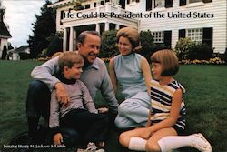 Senator Henry M. Jackson & family. He could be President of the United States. Reminder card to vote Political Postcard Postcard Postcard