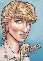 Princess Diana by Rick Geary Postcard