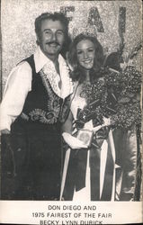 Don Diego and 1975 Fairest of the fair Becky Lynn Durick Postcard