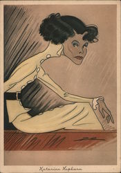 Katherine Hepburn - Caricature di Nino ZA Actresses Postcard Postcard Postcard