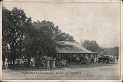 Club House and Garage Boyes Hot Springs, CA Postcard Postcard Postcard