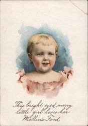 1894 California Midwinter Fair This Bright-Eyed, Merry Little Girl Loves Her Mellin's Food Exposition Trade Card Trade Card Trade Card