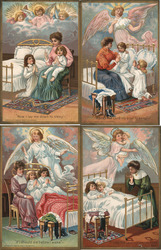 Set of 4: Now I Lay me Down to Sleep Postcard