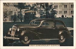 1937 Chevrolet Coach Cars Postcard Postcard Postcard