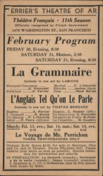 Ferrier's Thatre Of AR - Theater Program, 1931 Postcard