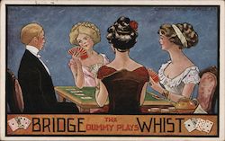 Bridge the dummy plays Whist Postcard