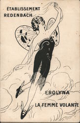 Erolyna the Flying Woman - Établissement Redenbach Postcard