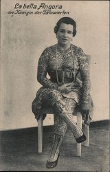 La bella Angora, Queen of Tattooed Women Postcard