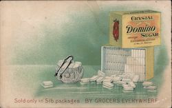 Crystal Domino Sugar Sold Only in 5lb. Packages By Grocers Everywhere Postcard