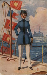 Navy Girl: Miss Lietenant Postcard Postcard Postcard