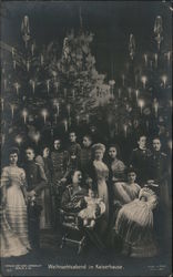 Christmas Eve with the Kaiser and family Royalty Postcard Postcard Postcard