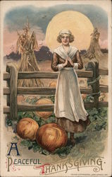 A Peaceful Thanksgiving Pilgrims Samuel L. Schmucker Postcard Postcard Postcard