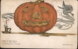 Rare Halloween Radium Card Glow in Dark/Hold to Light Postcard