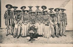 American Coloured Songsters dressed in stars and stripes outfits, hats Performers & Groups Postcard Postcard Postcard