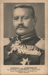 General Von Hindenburg. The victor of Tannenberg Postcard