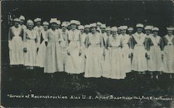 Group of reconstruction aids, U..S. Army base hospital Fort Riley, KS Postcard Postcard Postcard