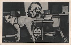 Dog Peeing on Mein Kampf Anti-Nazi World War II Postcard Postcard Postcard