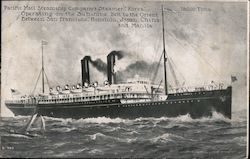 Pacific Mail Steamship Company's Steamer Korea Postcard