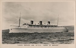 Furness Bernuda Line, Q.T.E.V. "Queen of Bermuda" Postcard