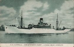 S.S. Castilla Great White Fleet United Fruit Company Boats, Ships Postcard Postcard Postcard