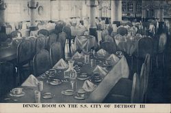 Dining room on the S.S. City of Detroit III Interiors Postcard Postcard Postcard