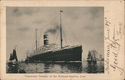 Twinscrew Steamer of the Holland-America Line Postcard