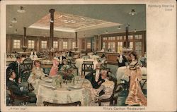 Ritz Carlton restaurant, Hamburg-Amerika Linie Interiors Postcard Postcard Postcard