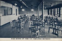 S.S. Greater Detroit bar room Interiors Postcard Postcard Postcard