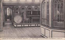 Ballroom, Steamers Boston and New York - Eastern Steamship Lines Postcard