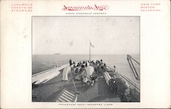 Savannah Line Ocean Steamship Company - Promenade Deck - Savannah Line Steamers Postcard Postcard Postcard