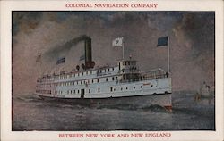 Colonial Navigation Company Between New York and New England Postcard