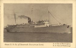 Ocean S.S. Co. of Savannah (Savannah Line) Steamers Postcard Postcard Postcard