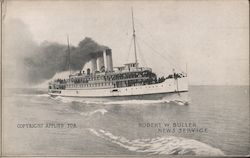 Passenger Steamer At Sea Postcard