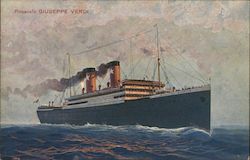 Giuseppe Verdi at sea, Transatlantic Italiana Steamers Postcard Postcard Postcard