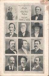 Chiefs of the Cherokee Nation and Sequoyah, Inventor of the Cherokee Alphabet Postcard