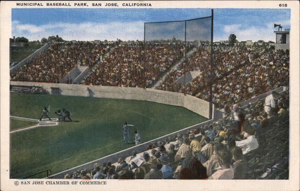 Municipal Baseball Park San Jose, CA Postcard