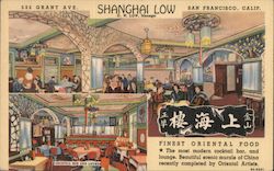 Shanghai Low Restaurant, Finest Oriental Food Postcard