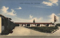 L Motel, Mountain View, California Postcard