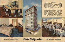 Hotel Californian San Francisco, CA Postcard Postcard Postcard