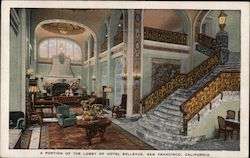 A Portion of the Lobby, Hotel Bellevue San Francisco, CA Postcard Postcard Postcard