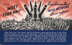 Hear "Meet Your Navy" every Saturday Night, Blue Network radio Postcard