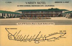 Varsity Motel, 25 Fifth Ave. - Just off El Camino Real Postcard