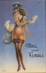 Mail and Female, Letter Carrier Swimsuits & Pinup Postcard Postcard Postcard