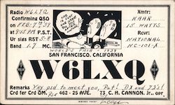 W6LXQ Radio Station San Francisco, CA Postcard Postcard Postcard