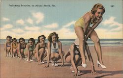 Frolicking Beauties Miami Beach, FL Swimsuits & Pinup Postcard Postcard Postcard